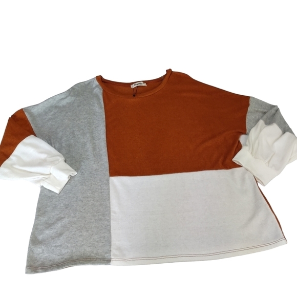 Haptics by Holly Harper Women's color Block Soft Sweater Size 1X NWOT - Picture 6 of 8